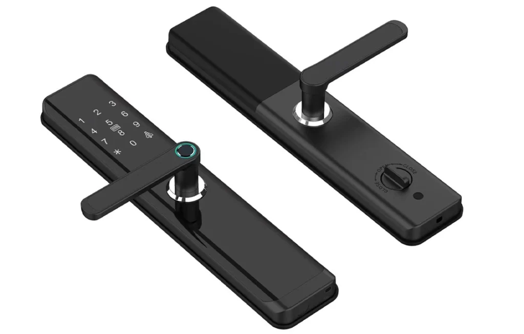 Elektronická kľučka RFID na kontrolu prístupu pomocou karty s odtlačkom prsta, inteligentný zámok dverí SecureEntry-HL300
