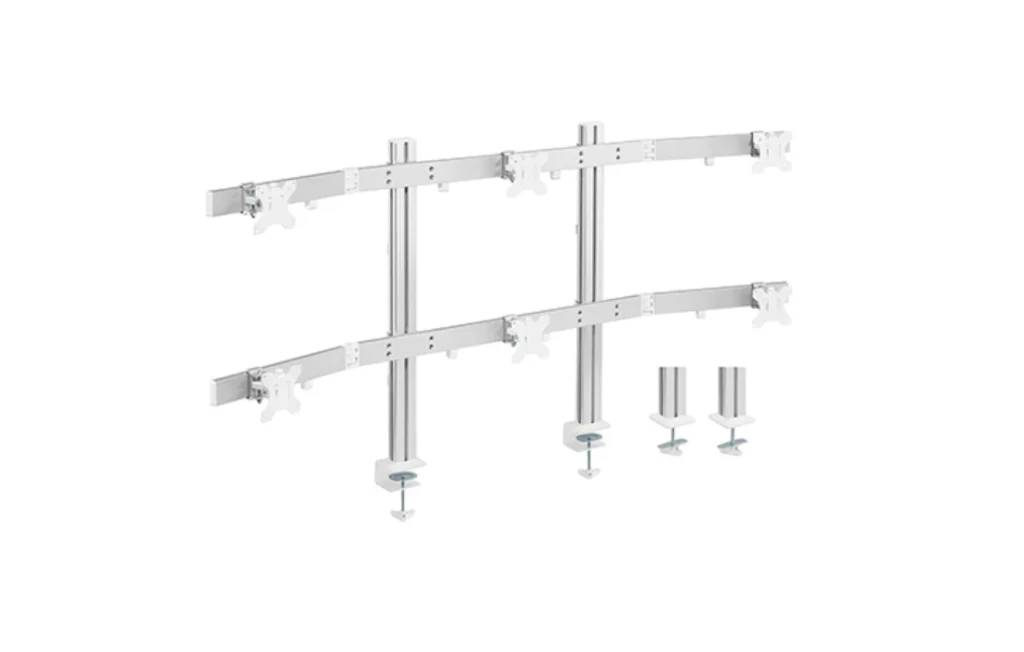 Support de bureau pour 6 moniteurs pesant jusqu'à 8 kg norme VESA SolidHand-CM06