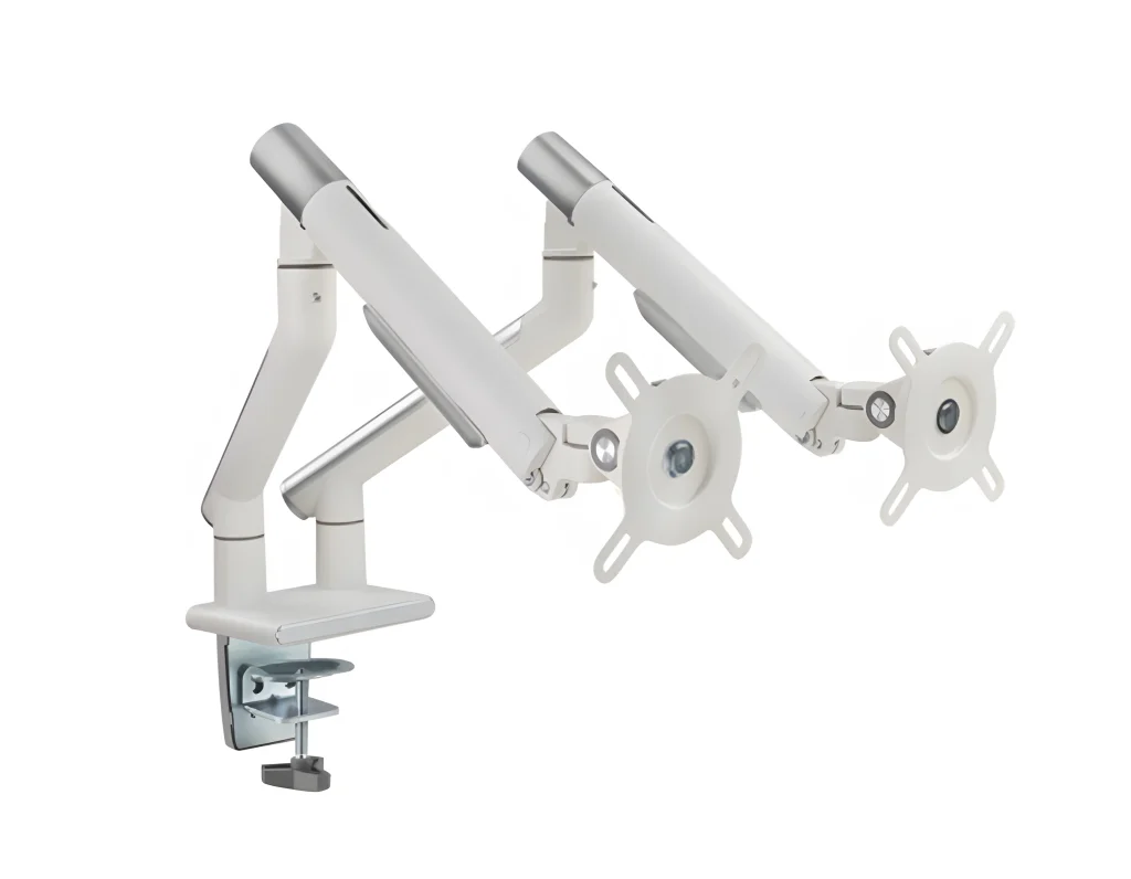 Support double pour moniteur, 17"-32", norme VESA blanc-argent SolidHand-BS02