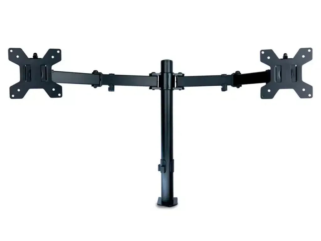 Support de bureau pour double écran, acier, norme VESA, réglage manuel, SolidHand UM02