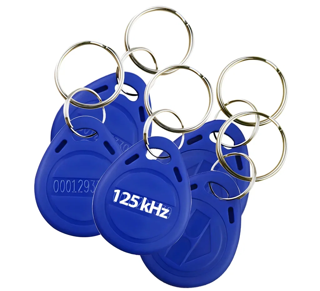 Set de 10 porte-clés RFID, porte-clés de proximité RFID pour clés, fréquence 125 kHz UNIQUE, bleu HD-RKF07