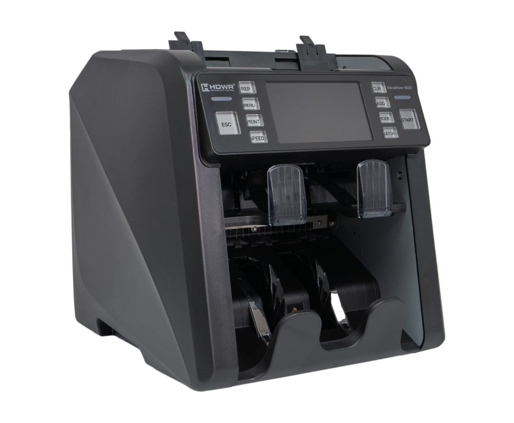 FiscalFlow-9020 banknote counter with UV, IR, MG and dual CIS detector, display and currency recognition