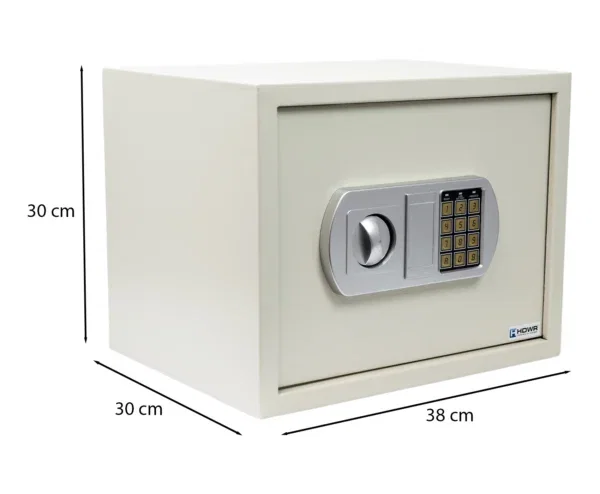 Pin Key Safety Box Electronic safe with removable shelf, PIN code and key SecureBox-50 ...