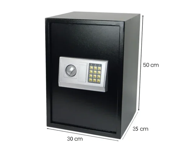 Pin Key Safety Box Large 48L electronic safe with double bolts, PIN code and key SecureBox ...