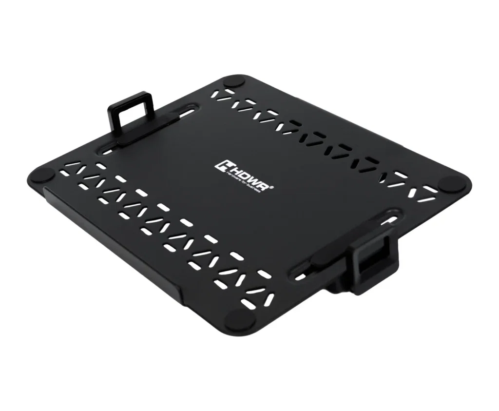 Bandeja para portátil de 12-18 pulgadas, montada en el brazo de un soporte de monitor, VESA 75x75 y 100x100, HDWR SolidHand-AL01