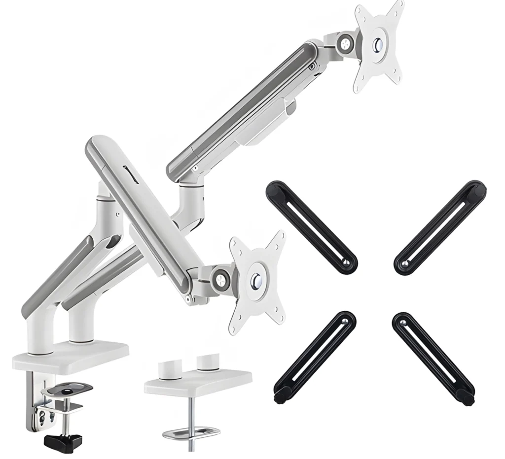 Supporto doppio da scrivania per monitor 17"-32" SolidHand-FS02 + 2x Adattatore VESA SolidHand-M01